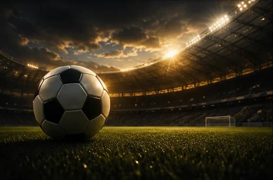 Football on a premium stadium pitch